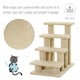 image 2 of PawHut Dog Steps for Bed 4 Step Pet Stairs for Dog Cat Climb Ladder Cream