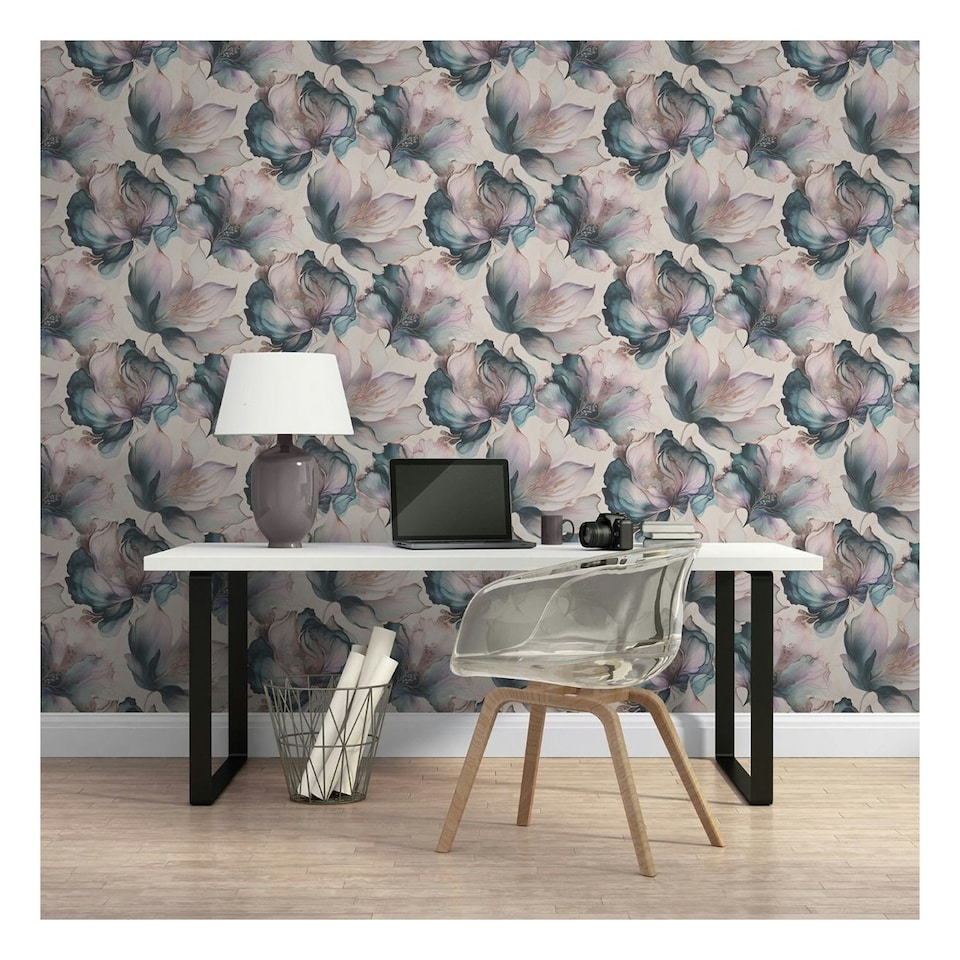 image 1 of World of Wallpaper Elysian Floral Wallpaper - Multicoloured - 10m x 53cm Multi