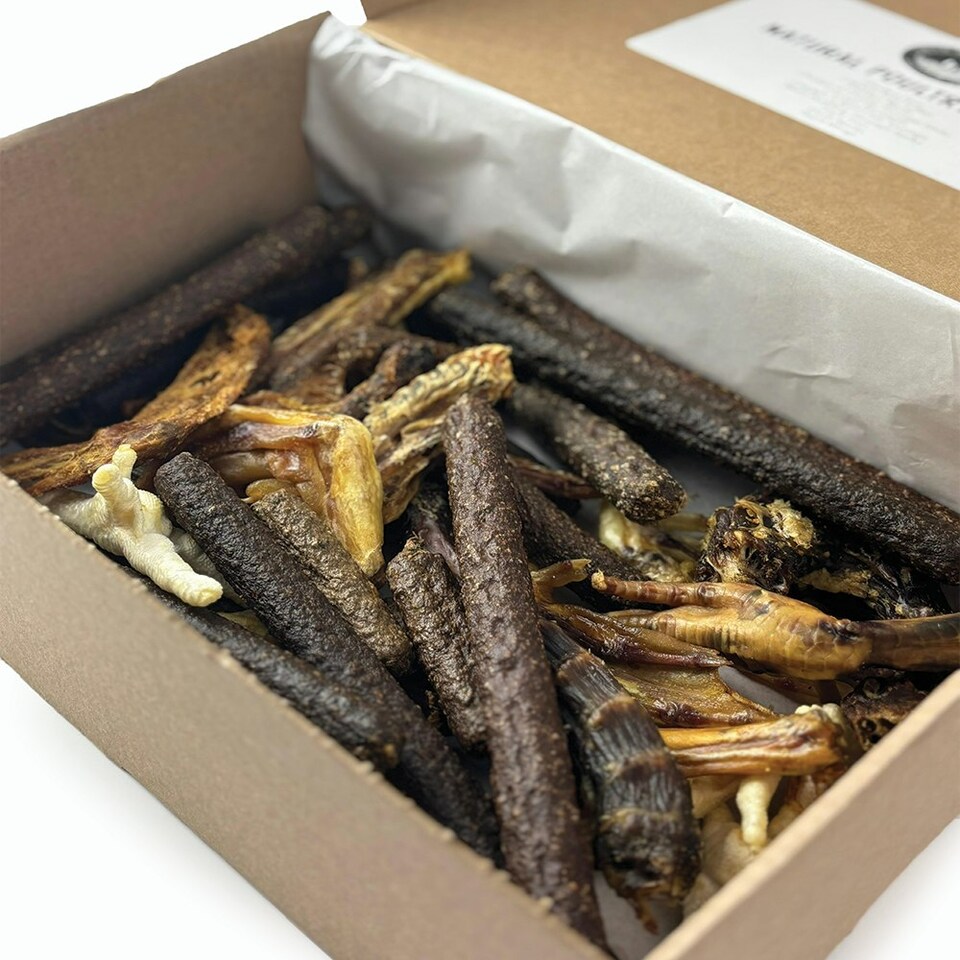image 1 of HugglePets Assorted Natural Poultry Dog Treat Box (40 pcs)