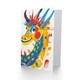 image 2 of Chinese Dragon Yellow Blue Red Paint Sketch Birthday Card