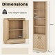 image 2 of COSTWAY 6-Tier Bookshelf Bookcase w/4 Open Cubes Oak Brown