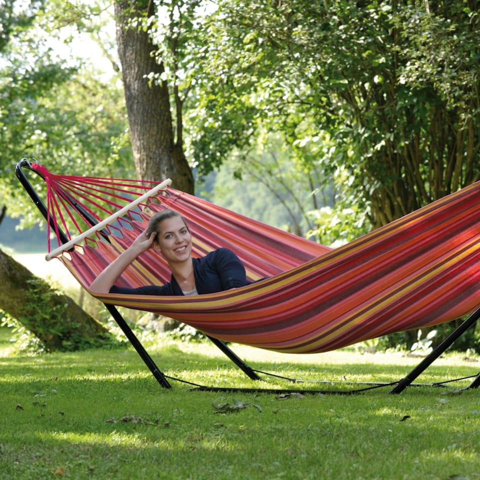 image 1 of Beach Hammock Set Red