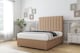 image 2 of Sloomy Kansas Latte Dumfries Divan Bed With Mattress 2 Drawers Same Side With 54" Floor Standing Headboard 2'6 Small Single | Brown | Latte | Small Single | 1