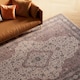 image 3 of KUKOON Beige Medallion Washable & Non Slip Distressed Living Room Area Rug 200cm x 290cm Cream