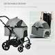 image 5 of PawHut Pet Stroller Foldable Dog Cat Travel Carrying Bag for Small Dogs