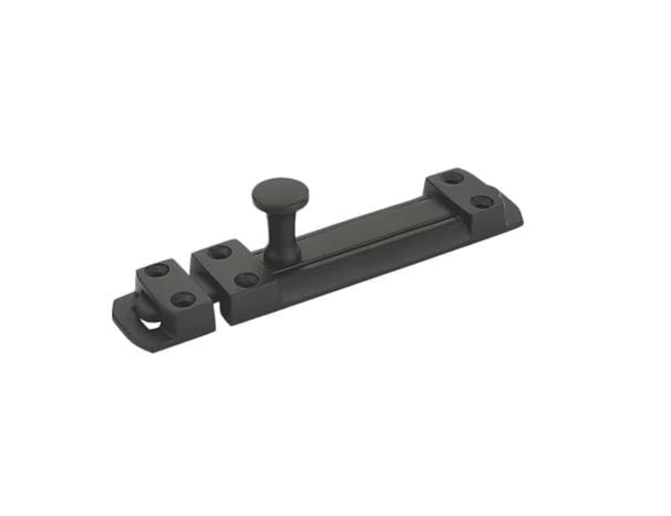 Golden Grace Pack of 1 Security Door Slide Bolt Tower in Matt Black Finish, Patio Lock, Garage Backyard Gates - 100mm