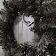image 6 of 50cm Premier PVC Plain Black Tipped Artificial Christmas Halloween Wreath