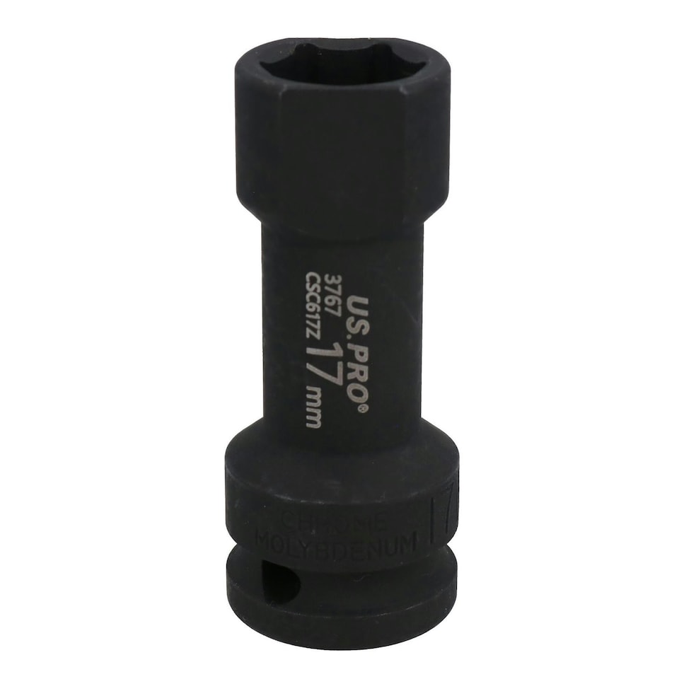 image 1 of 17mm 1/2" Drive Deep Strut Socket for Unistrut Type Channel 72mm Long