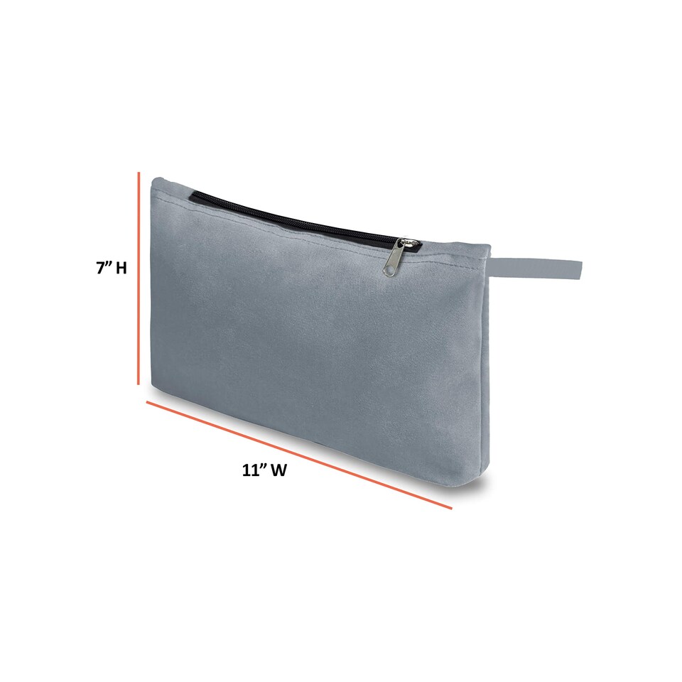 image 1 of Covers&All Tool Bag, 18 Oz Heavy Duty Waterproof Pouch with Sturdy, 7 in L x 11 in W x 7 in H, Gray