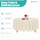image 7 of Round Polyester Tablecloth, Premium Linen Table Cover - 70 Inch