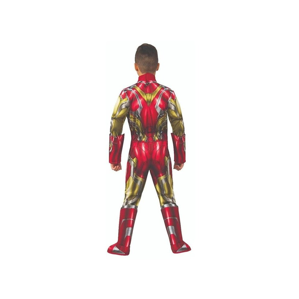 image 1 of Iron Man Childrens/Kids Deluxe Costume - Red/Gold - 7-8 Years 7