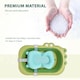 image 3 of HOMCOM Baby Bath Tub for Toddler Foldable w Baby Cushion for 0-3 Years Green
