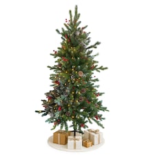 Home Republic Decorated Christmas Tree with Acorns and Berries