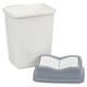 image 4 of Plastic Waste Recycling Bin With Butterfly Lid for Kitchen or Office | White | 5L Grey/White