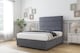 image 2 of Sloomy Texas Steel Plush Divan Bed With Mattress No Drawers With 54" Floor Standing Headboard 6' Super King | Grey | Steel | Super King | 1