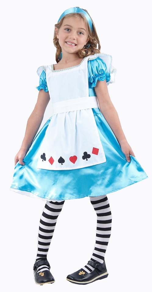 Alice Girls Fancy Dress Fairytale Story Book Character Kids Costume Age 4-12(3-4 Years)