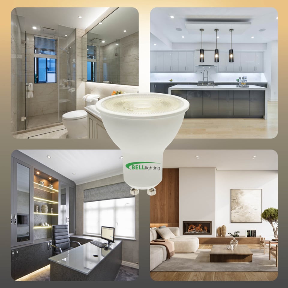 image 1 of BELL Lighting GU10 LED Spotlight 4.4W Energy Saving Light Bulbs | White | Warm White - 3000K | 5