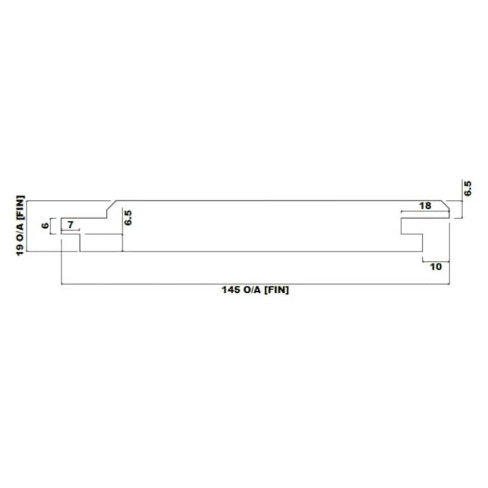 image 1 of PACK OF 5 (Total 5 Units) - 25mm x 150mm (19mm x 145mm Finish) Planed Redwood Matchboard Timber Cladding - 2.4m Length