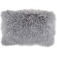 image 3 of SNUGRUGS Mongolian Sheepskin Cushion - Rectangular - 30cm x 50cm | Pink | 30 x 50cm