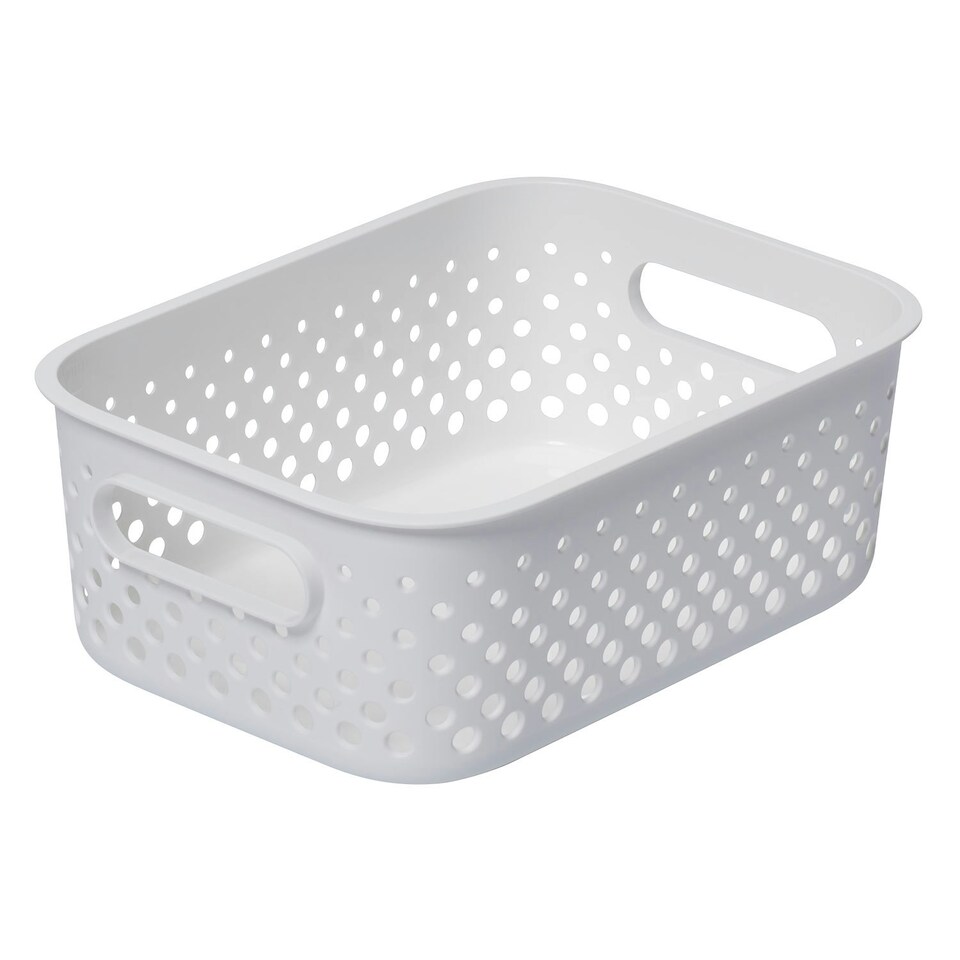 image 1 of SmartStore Essence Small White Organiser Tray Storage Basket, 1.6L White