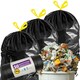 image 1 of 150 x 120L Drawstring Bags (3 Rolls of 50) With Easy Tie Top Handle Black