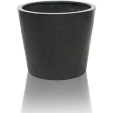 Primrose Black Polystone Patio Garden Outdoor Round Planter 70cm