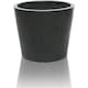 image 1 of Primrose Black Polystone Patio Garden Outdoor Round Planter 70cm