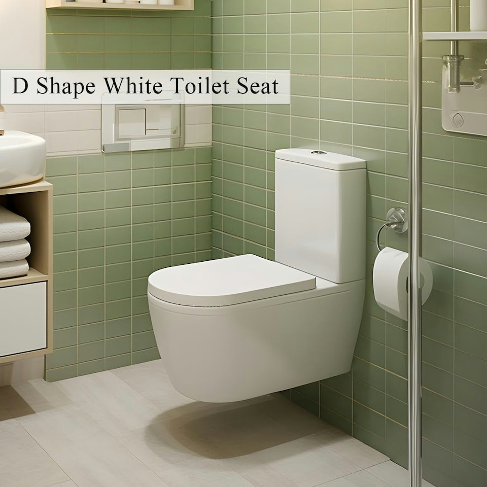 image 1 of Soft Close Toilet Seat | Easy To Install | Hygiene+ | Easy Clean | D shape