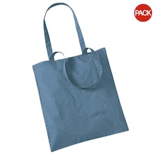 Westford Mill Promo Bag For Life - 10 Litres (Pack Of 2) - Airforce Blue - One Size Blue