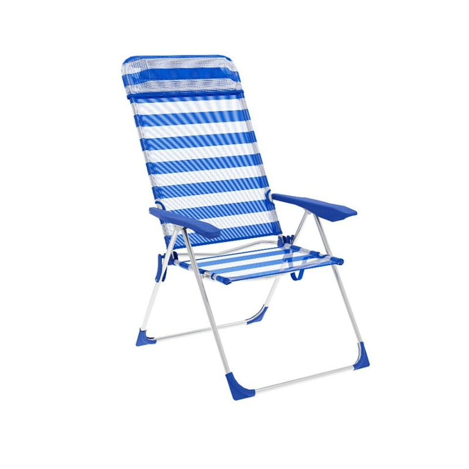 image 1 of Folding Chair Marbueno Blue White 69 x 110 x 58 cm Blue