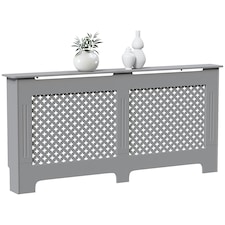 Vida Designs Oxford Radiator Cover Painted MDF Cabinet, Grey, 172cm