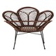 image 4 of Interiors by Premier Brown Natural Rattan Chair with Petal Designed Back, Rattan Dining Chair, Rattan Outdoor Chair for Garden Brown