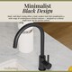 image 7 of Balterley Lacerta Kitchen Mono Mixer Tap with Single Lever Handle, High Curved Swivel Spout | Black | Matt Black | 1