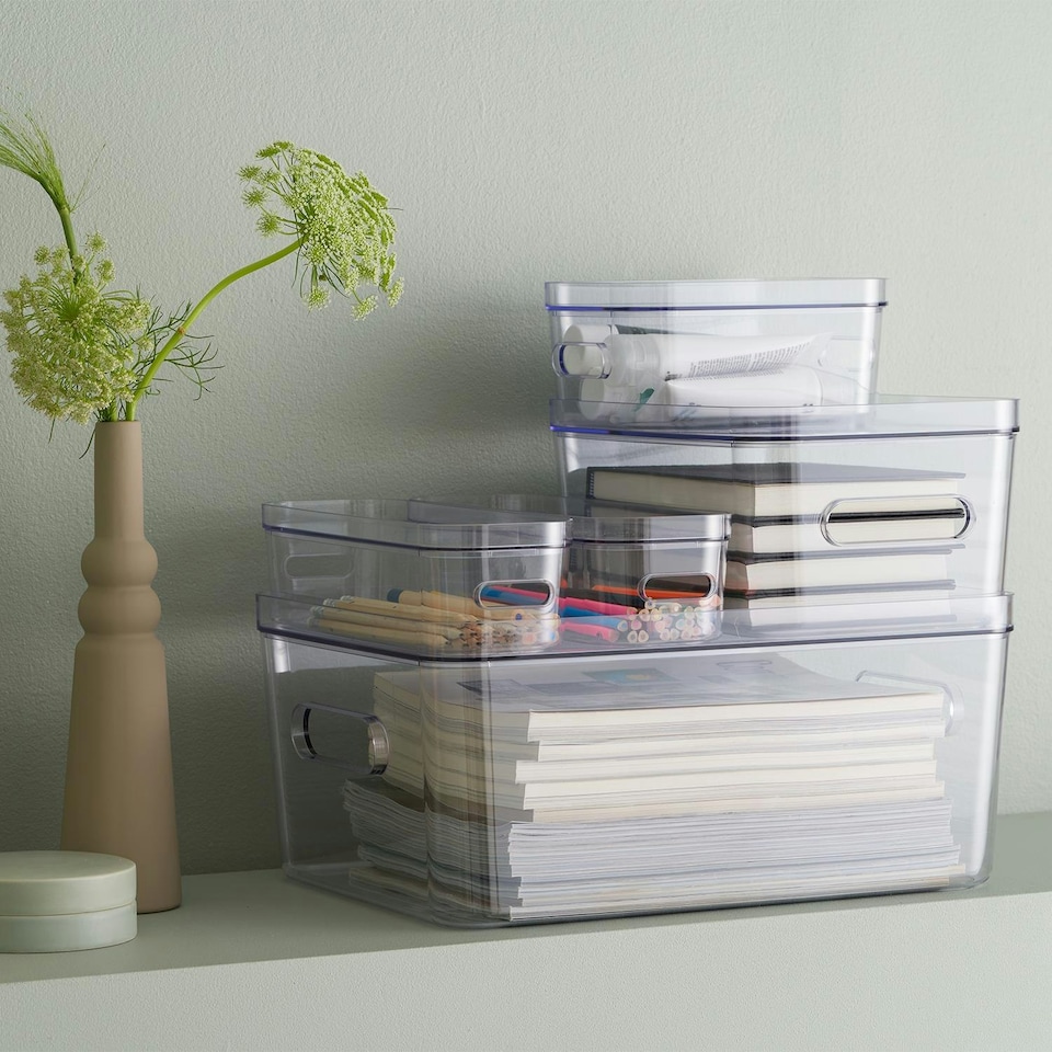 image 1 of SmartStore Compact Clear Storage Box Transparent & BPA Free, Large - 15.4 Litres