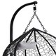 image 4 of Interiors by Premier Versatile Double Black Hanging Chair, Plush Comfort Bedroom Chair, Stable Indoor Chair with grey cusions