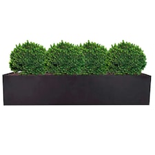 Window Box Light Concrete Black Garden Planter L80 W17 H17.5 cm, 24 ltrs Cap.
