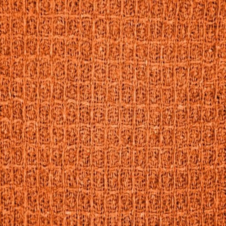 image 1 of Waffle Collection Recycled Cotton Throw in Orange (70" x 100")