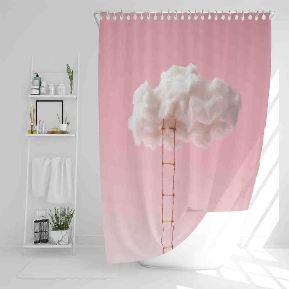 image 1 of Ladder To the Cotton Clouds Shower Curtain