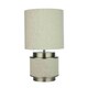 image 4 of Marriot Natural Hessian and Satin Nickel Table Lamp Cream
