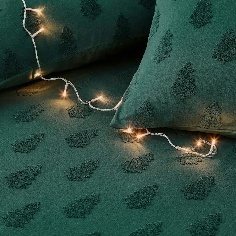 image 1 of Yard Tufted Tree Festive Single Duvet Cover Set