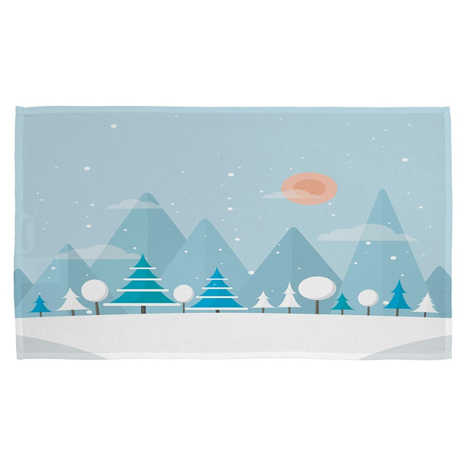 Christmas snow nature background (kitchen towel)