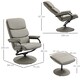 image 3 of HOMCOM Faux Leather Recliner Chair w/ Ottoman Swivel Lounge Seat