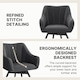 image 4 of Yaheetech Swive Velvet Dining Chair with Backrest and Armrests | Grey | Dark Grey | One Size