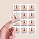 image 2 of Happy Easter Square Stickers 65mm - Sheet of 12