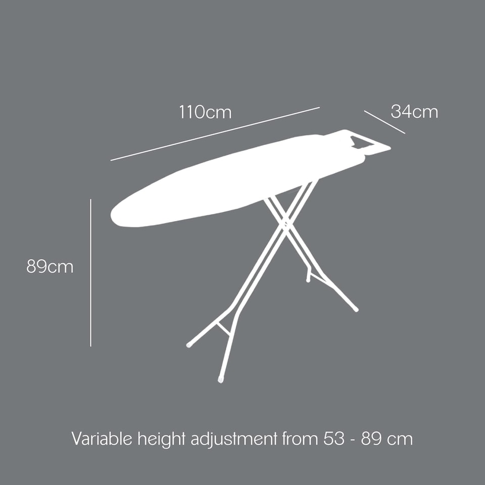 image 1 of Metaltex Kuma Ironing Board - Zig-Zag