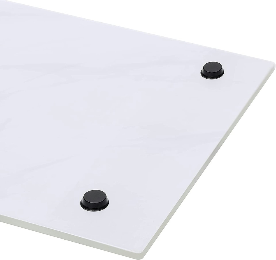 image 1 of Glass Worktop Saver Kitchen Chopping Cutting Utensil Board Black | Multi