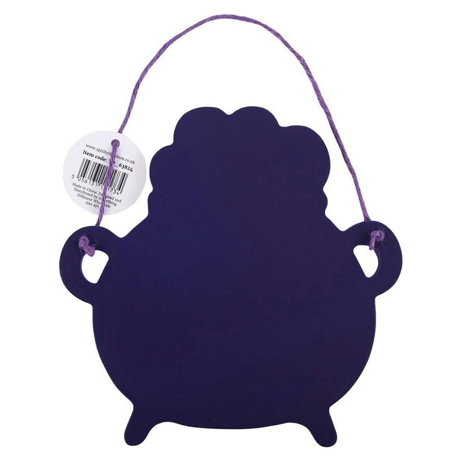 image 1 of Something Different Hocus Pocus Cauldron Hanging Sign - Purple - One Size