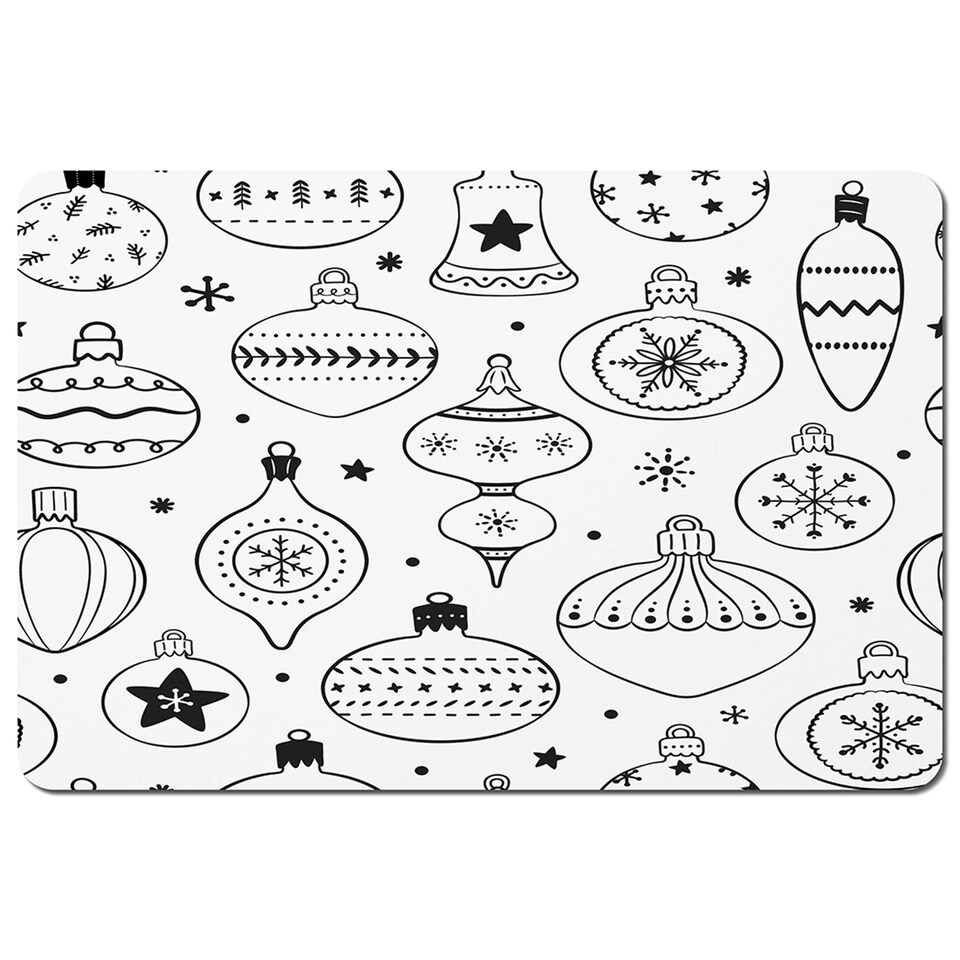 Hand drawn christmas decorations (placemat)