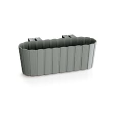 Plastic Balcony Wood Flower Plant Garden | Grey | 1