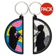 image 1 of Wednesday ´Friendship´ PVC Keyring Set (Pack of 2) - Multicoloured - 65mm x 35mm x 5mm